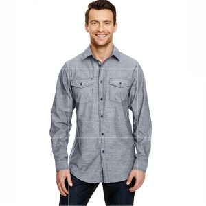 BURNSIDE | navy chambray button up shirt